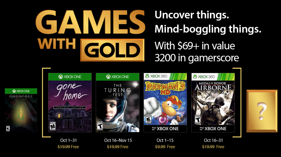 October 2017 Games with Gold Hero Image