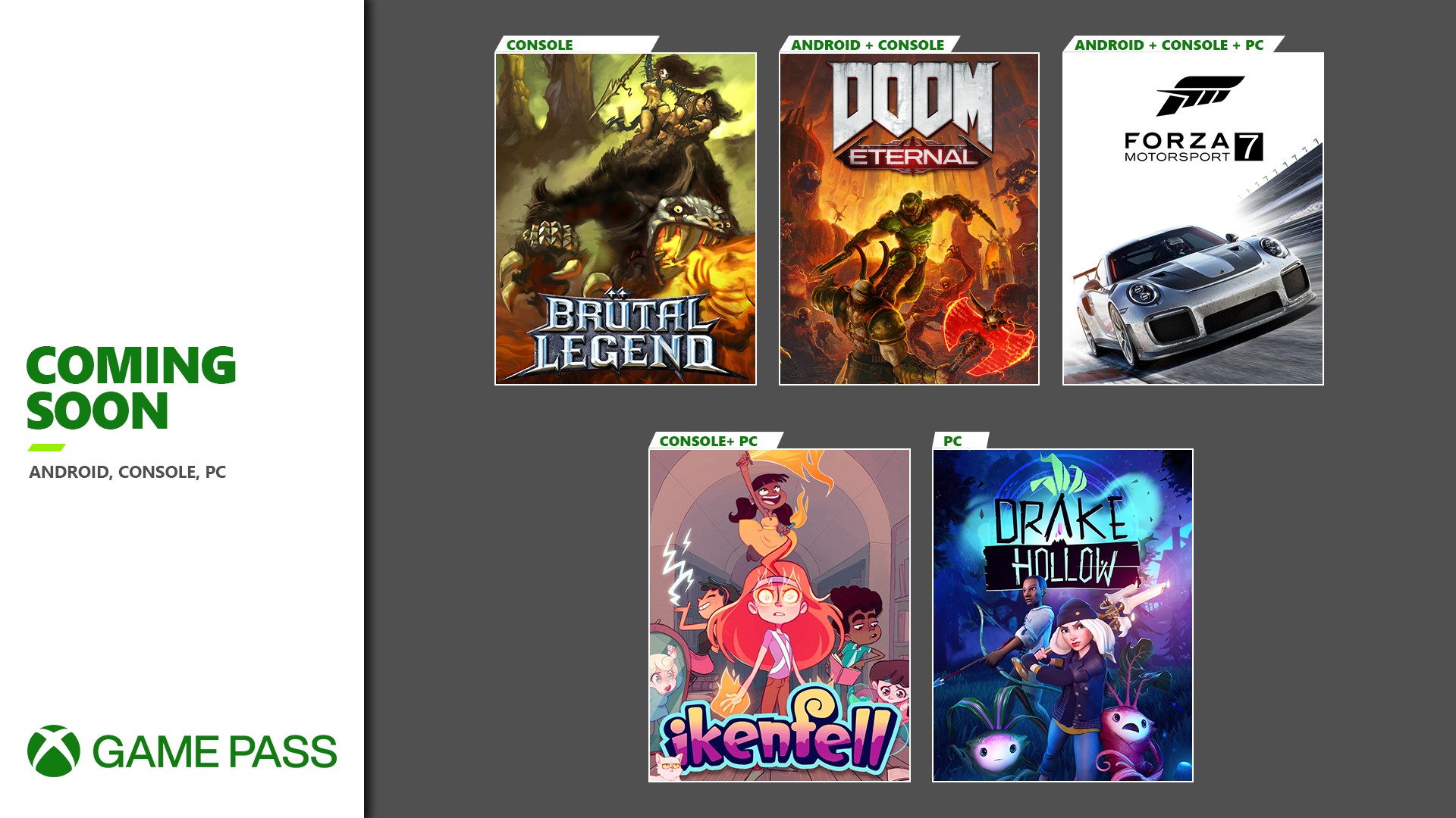 Xbox Game Pass Coming Soon October 2020