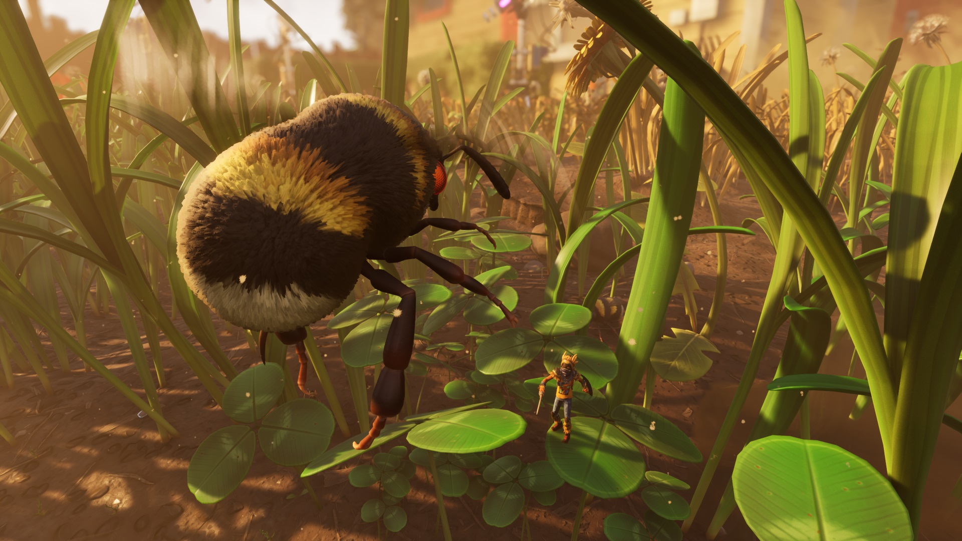 Grounded bee hero asset