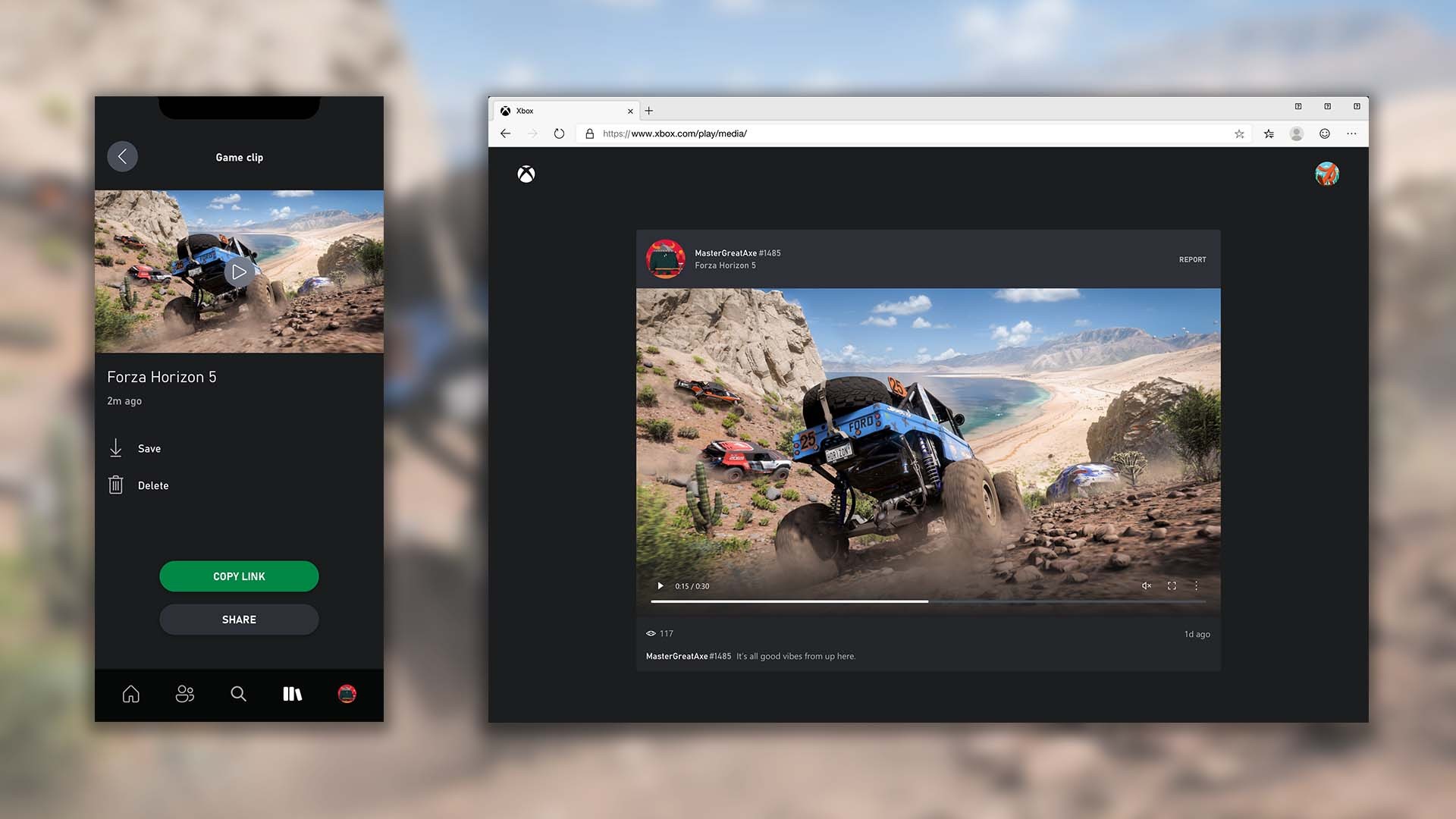 Xbox app Link Sharing asset