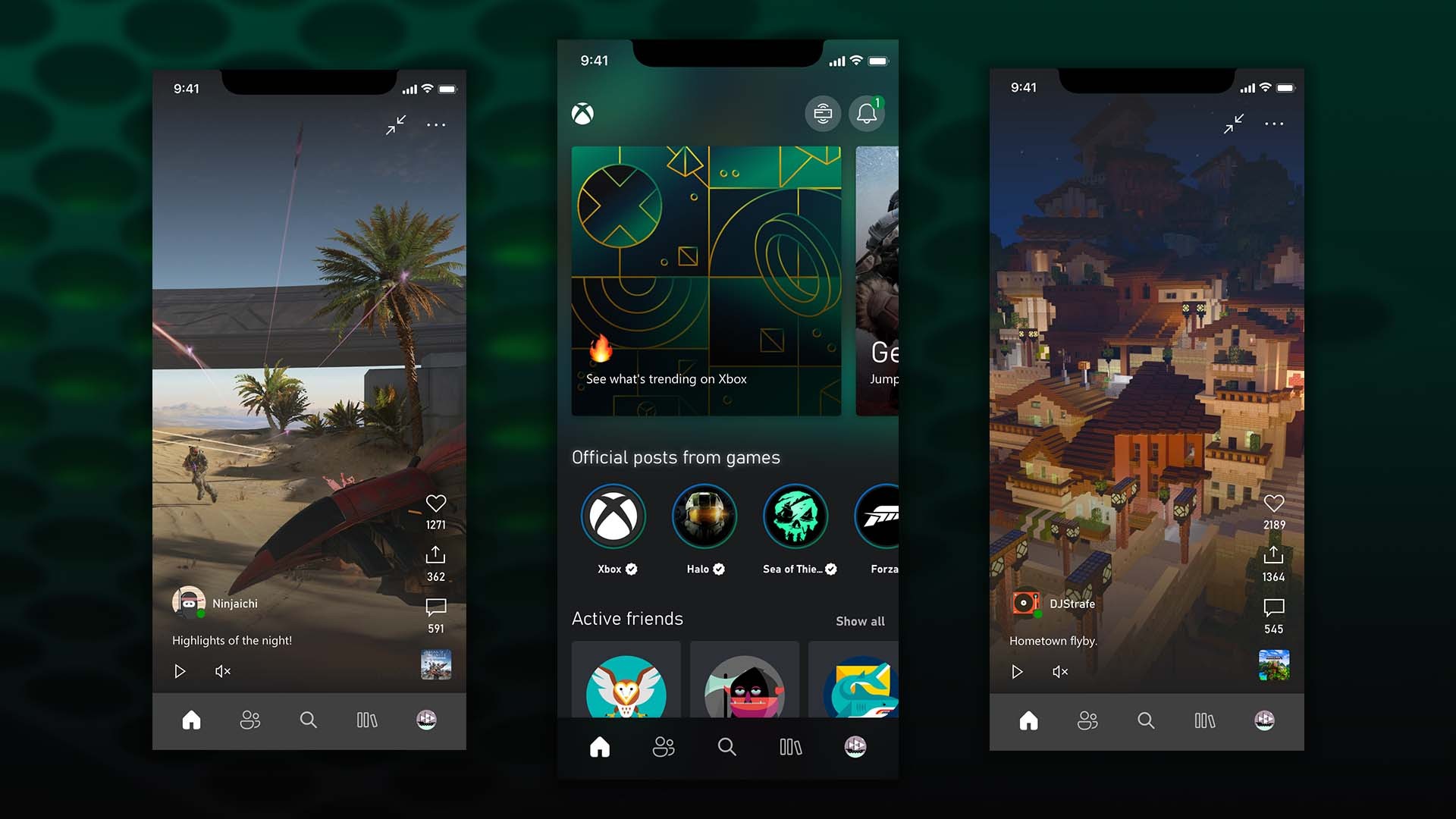 Xbox app (mobile) -– Link sharing and trending asset