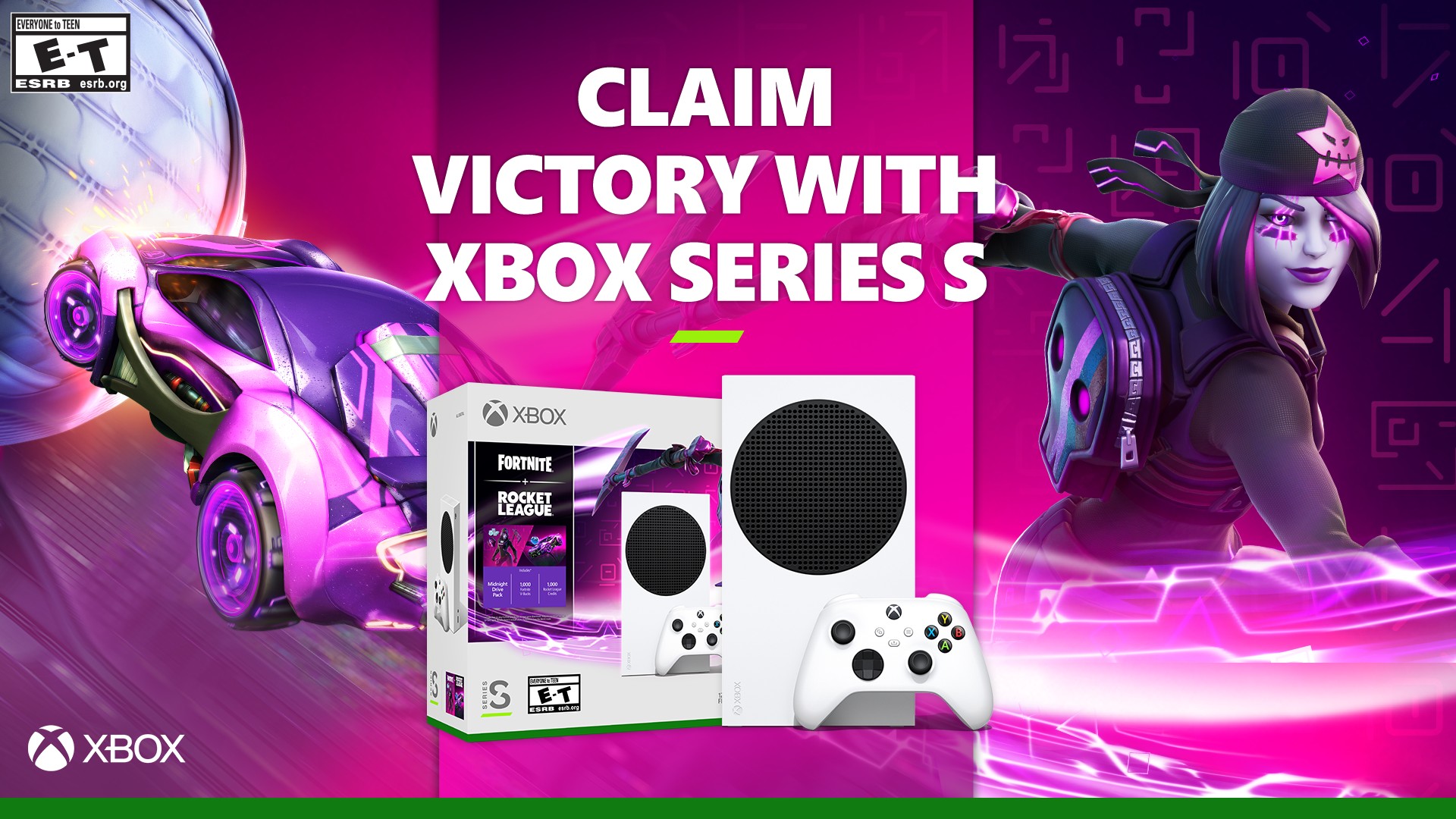 Fortnite x Rocket League Xbox Series S Bundle Hero Image