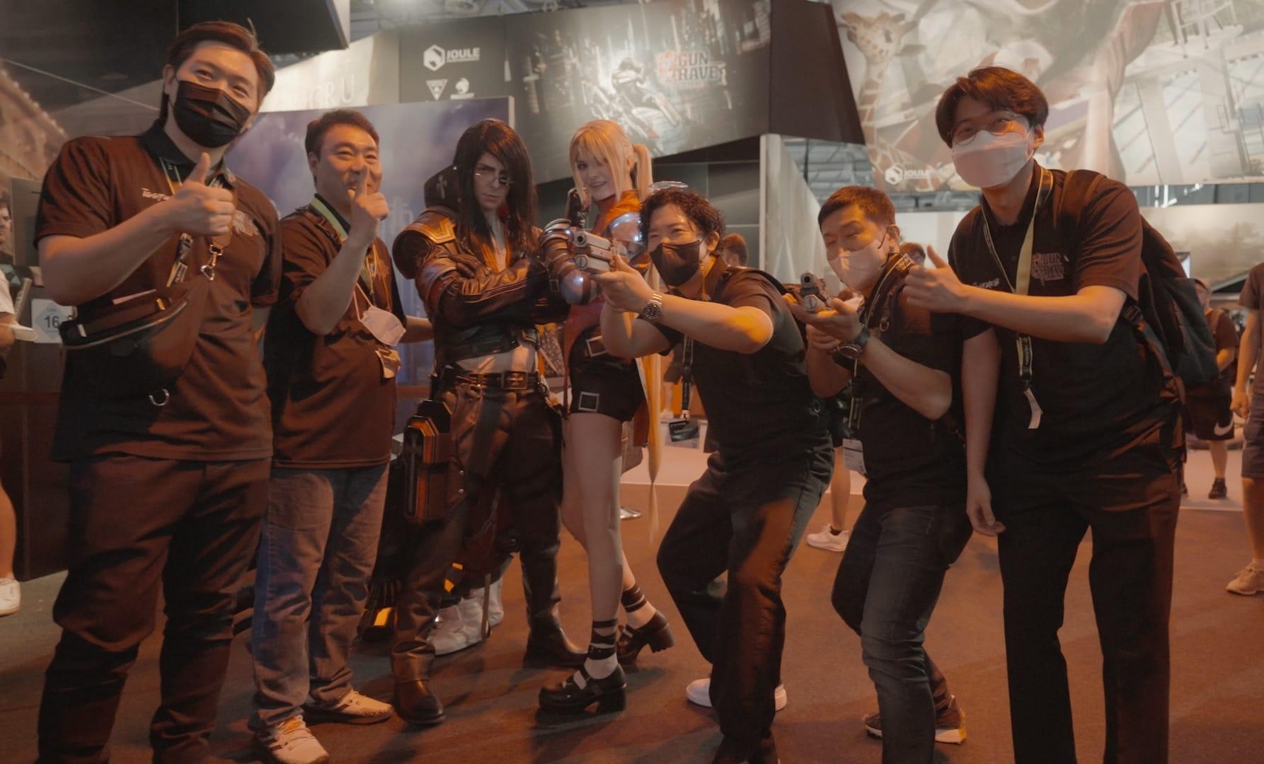 Gungrave Team Photo at gamescom 2022