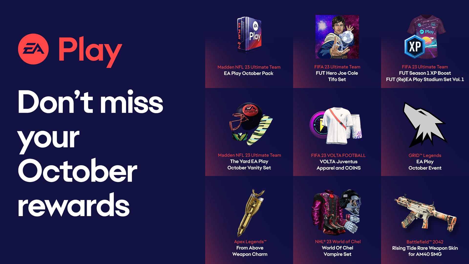 October 2022 EA Play Member Rewards