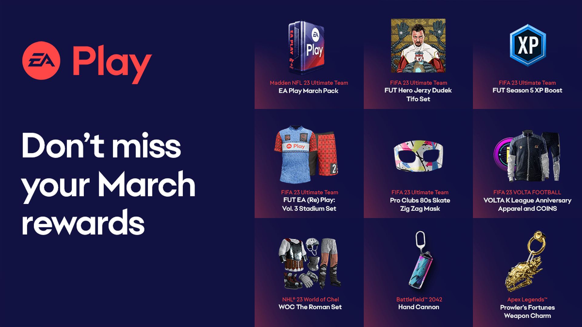 EA Play - March Rewards