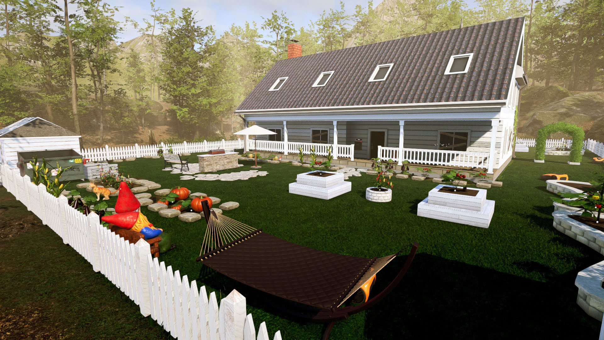 Garden sim wide view