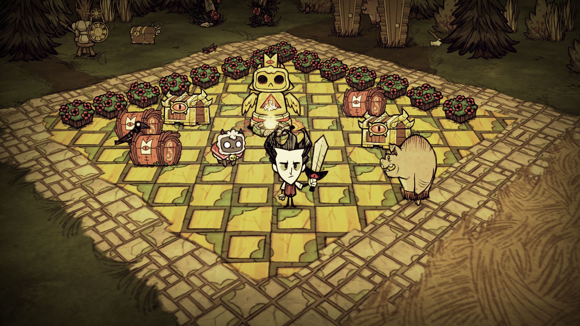 Cult of the Lamb and Don't Starve Crossover Screenshot