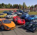 Cars on a racetrack