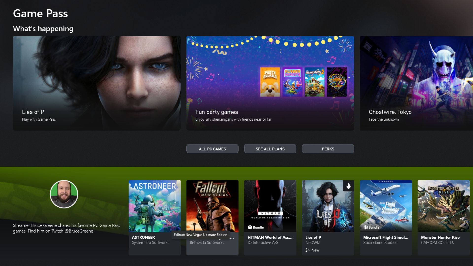 PC Game Pass' Autumn Curator, Content Creator Bruce Greene Hero Image