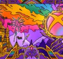 A stylized Xbox Sphere in celebration of Pride featuring the sphere as a magic orb in a staff on a background including a castle with rainbow banners and a storybook border with an Xbox controller.