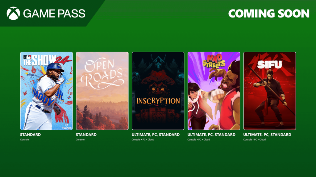 Game Pass Coming Soon October 1 2024