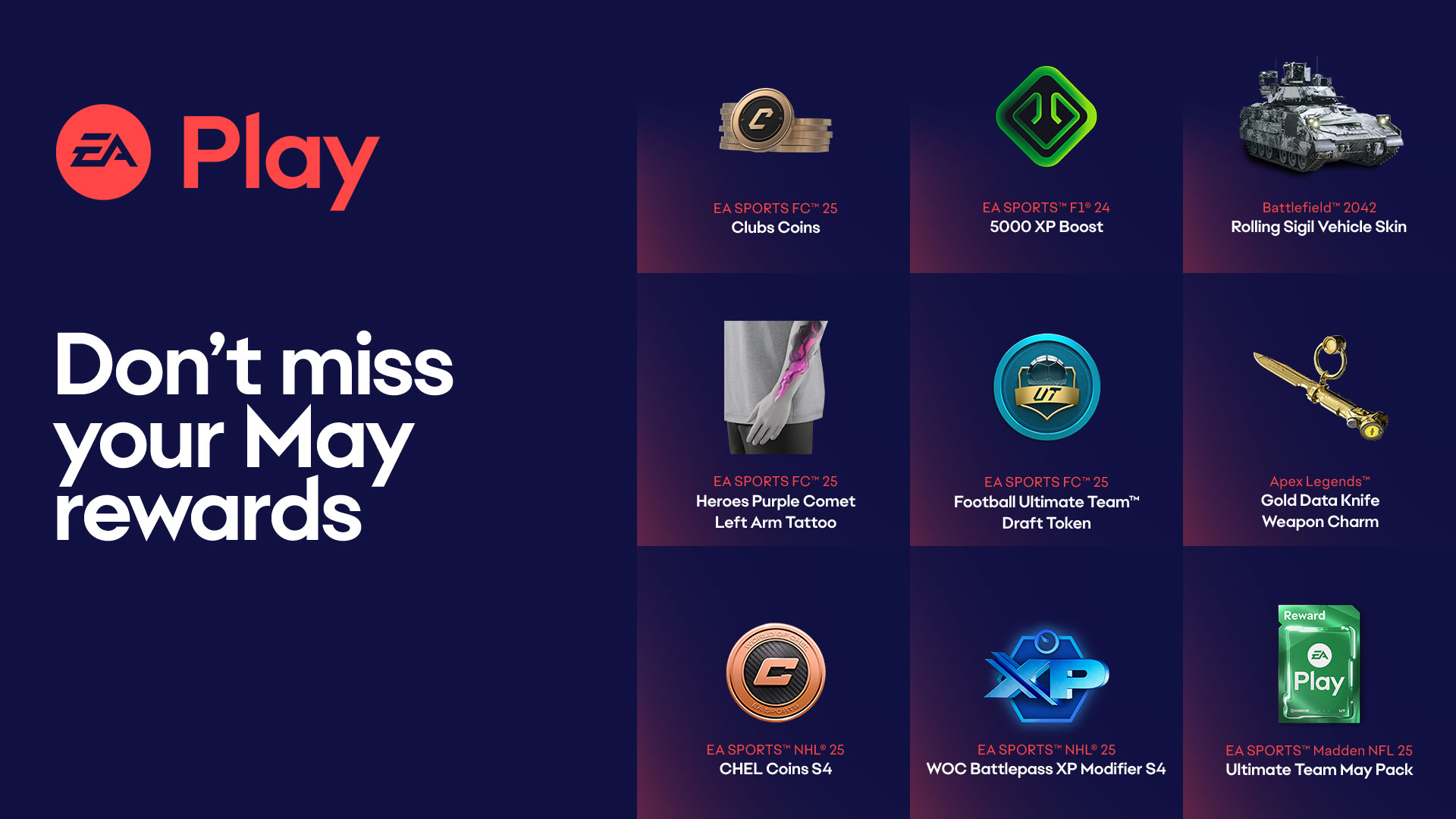 EA Play Rewards May Image