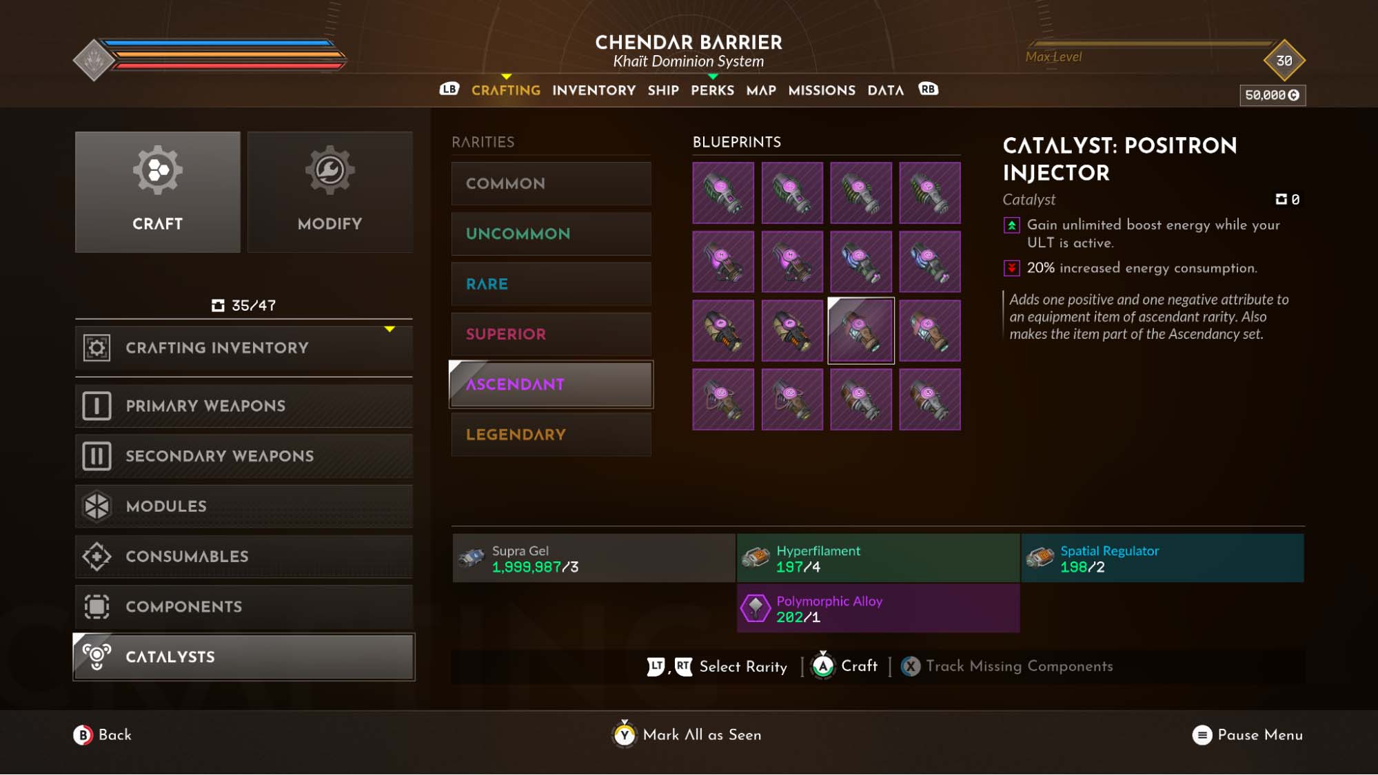 Everspace weapons options menu