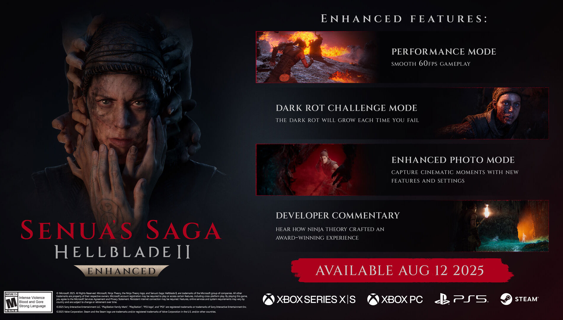 Hellblade II Enhanced infographic