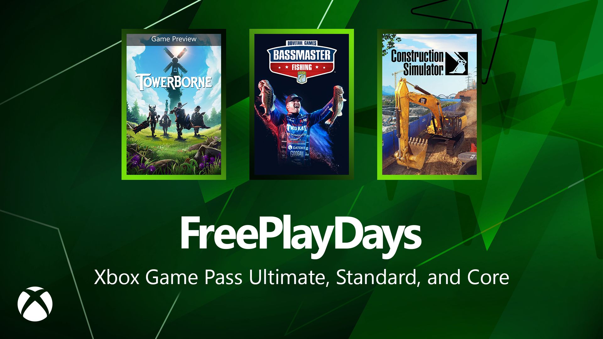 Free Play Days – Towerborne, Bassmaster Fishing and Construction Simulator