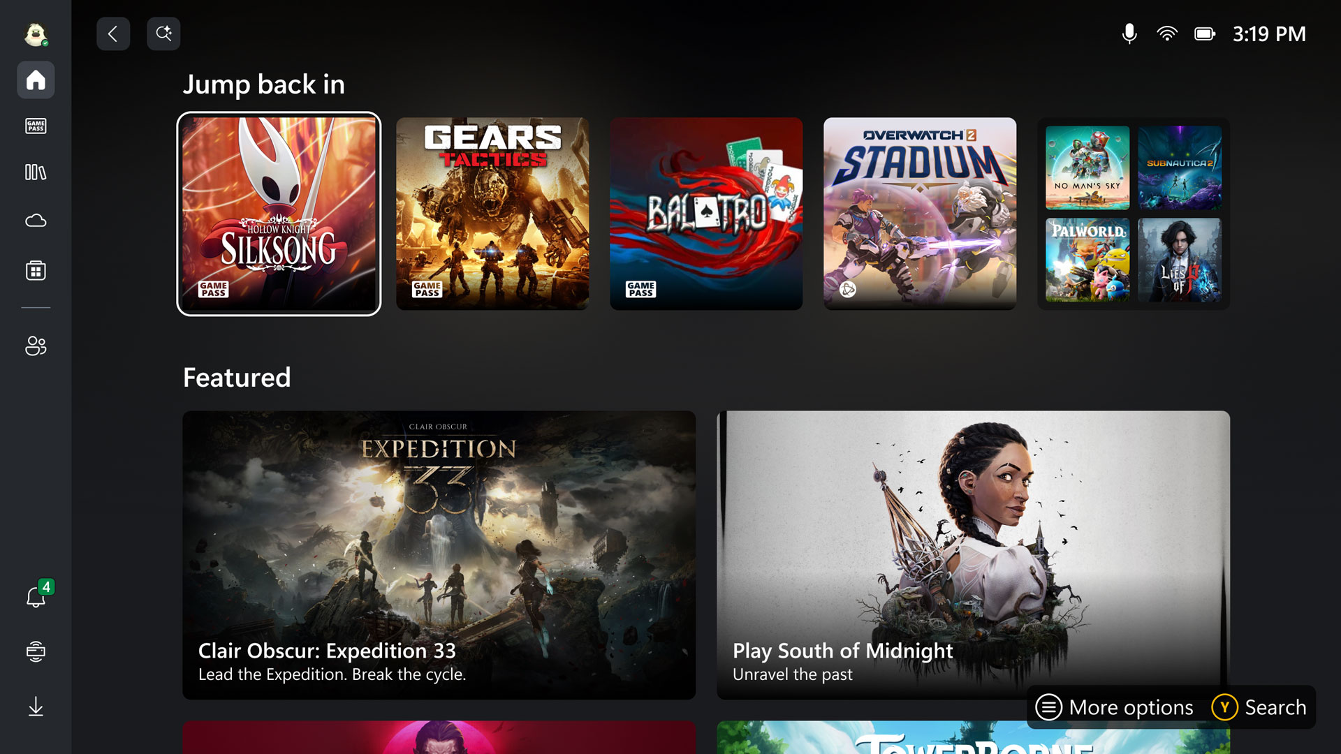 ROG Xbox Ally full screen experience screenshot