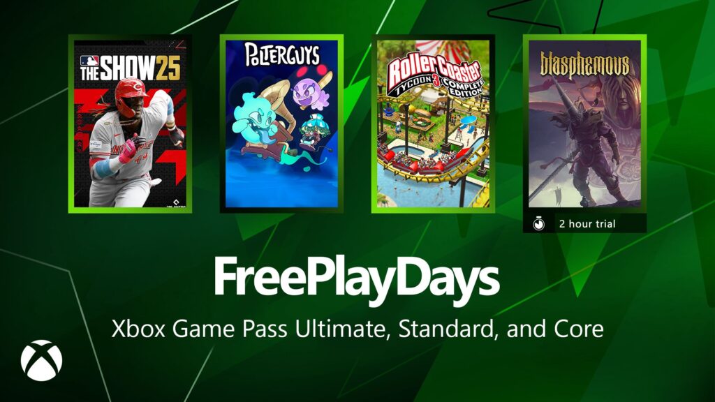 Free Play Days – MLB The Show 25, Polterguys: Possession Party, RollerCoaster Tycoon 3: Complete Edition and Blasphemous