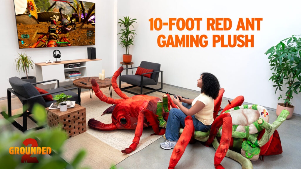 Grounded 2: Celebrating Game Preview Launch with a Wild 10-foot Red Ant Plush