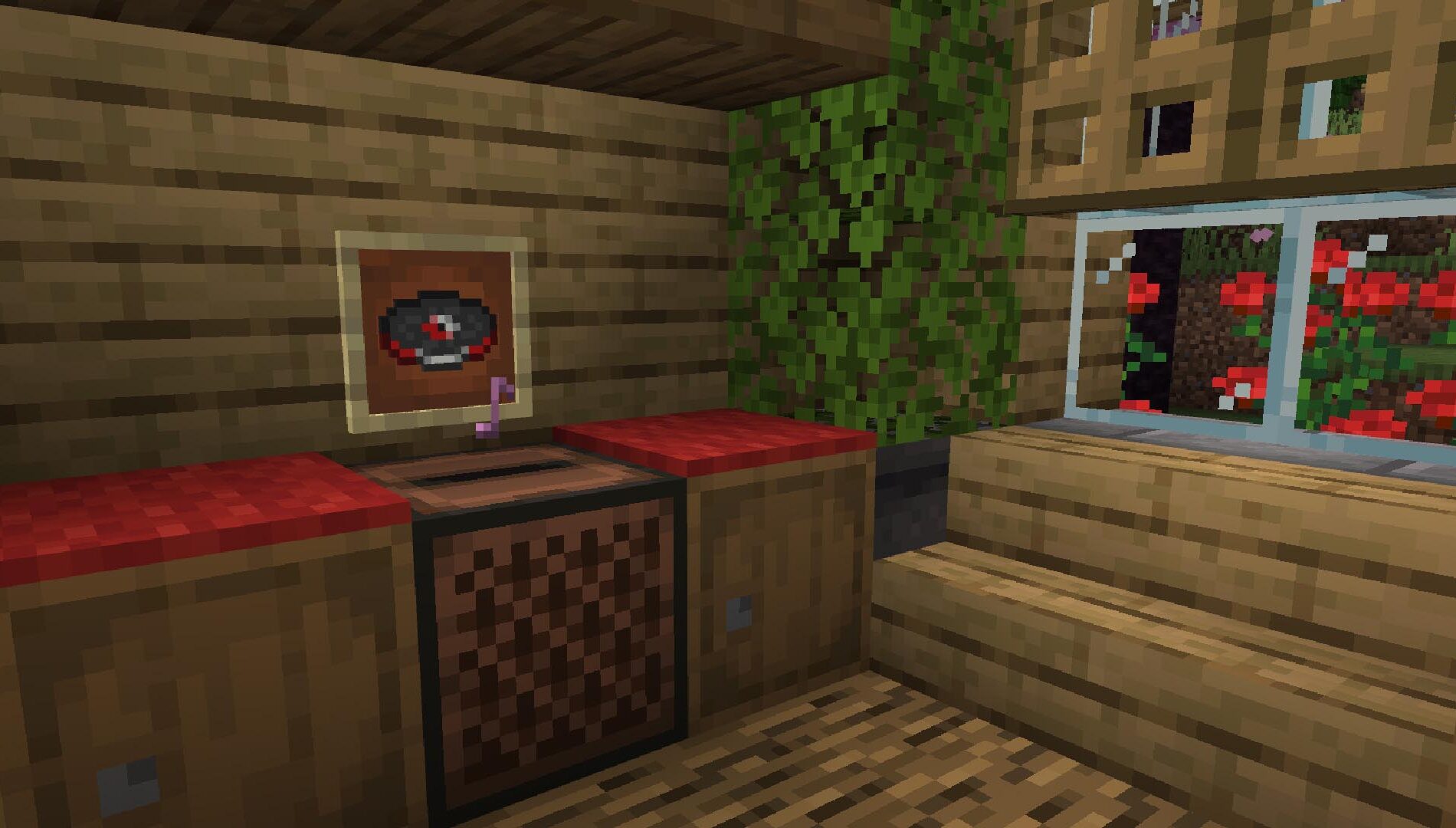MInecraft screenshot showing the Lava Chicken music disc in-game
