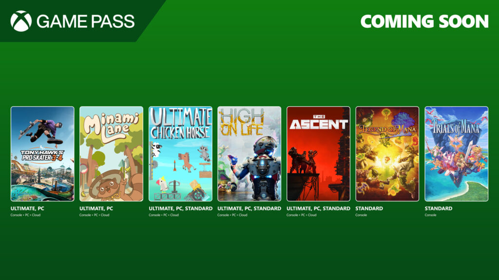 Coming to Game Pass: Tony Hawk’s Pro Skater 3 + 4, Minami Lane, Ultimate Chicken Horse, and More
