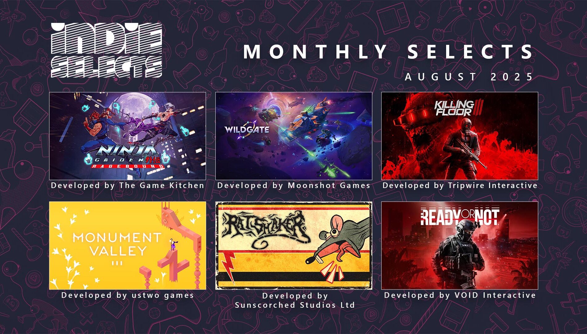 Indie Selects August 2025 Line-Up Image