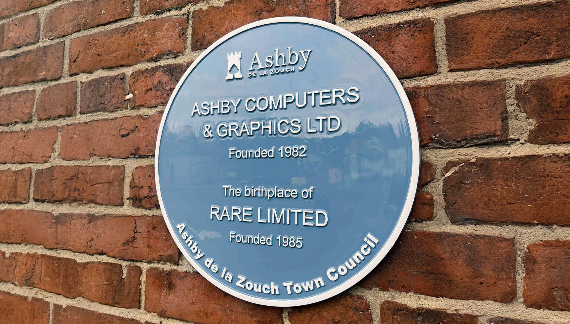 Rare's commemorative blue plaque.