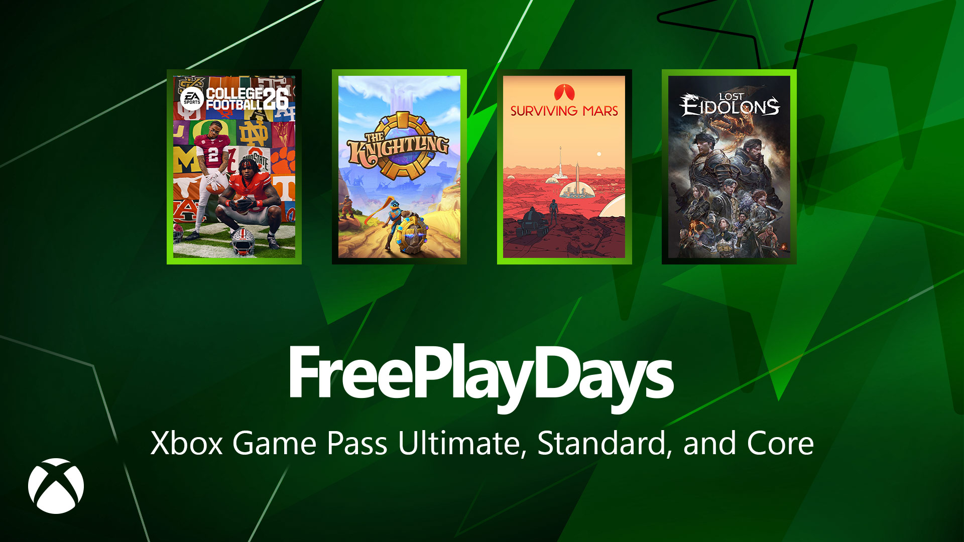 Free Play Days – EA Sports College Football 26, Surviving Mars, The Knightling and Lost Eidolons