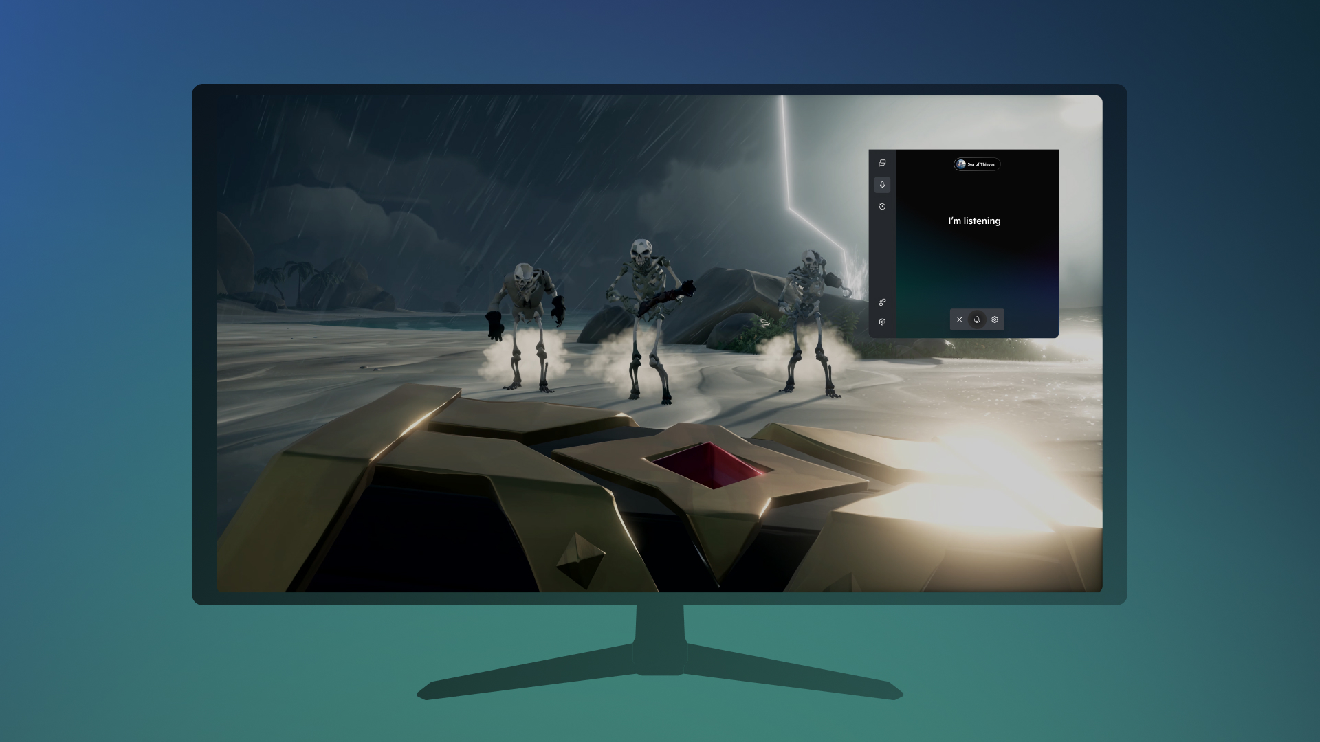 An image of the Gaming Copilot Voice Mode UI in Game Bar.