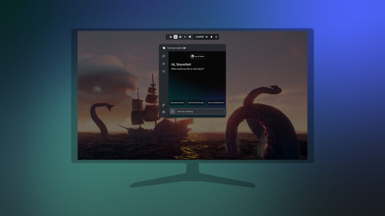 An image of the Gaming Copilot UI in Game Bar.