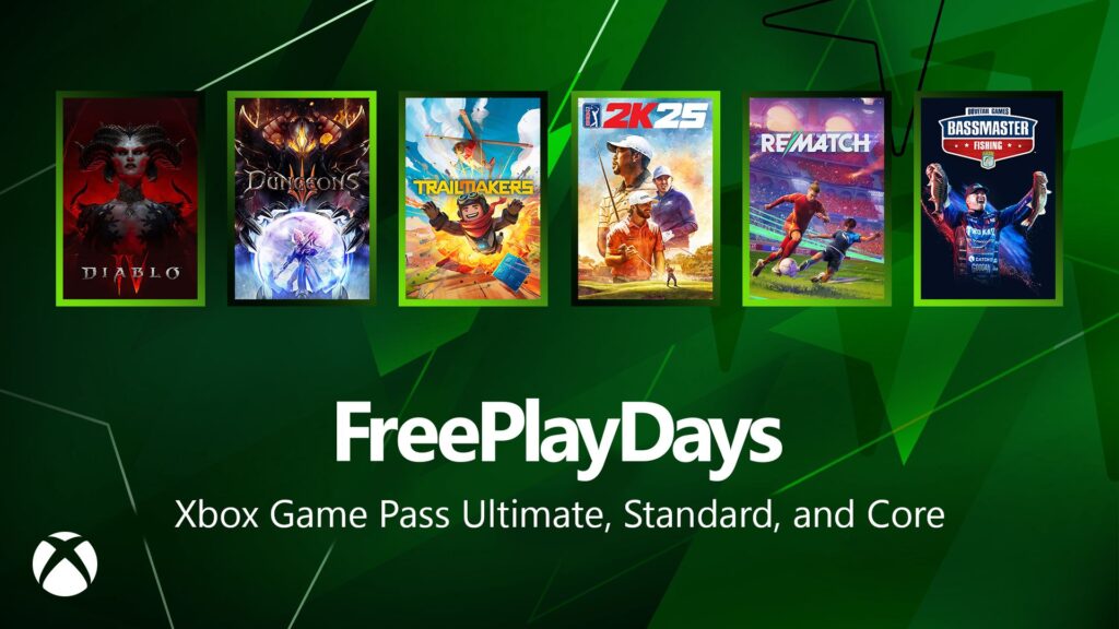 Free Play Days – Diablo IV, PGA Tour 2K25, Rematch, Dungeons 3, Bassmaster Fishing and Trailmakers