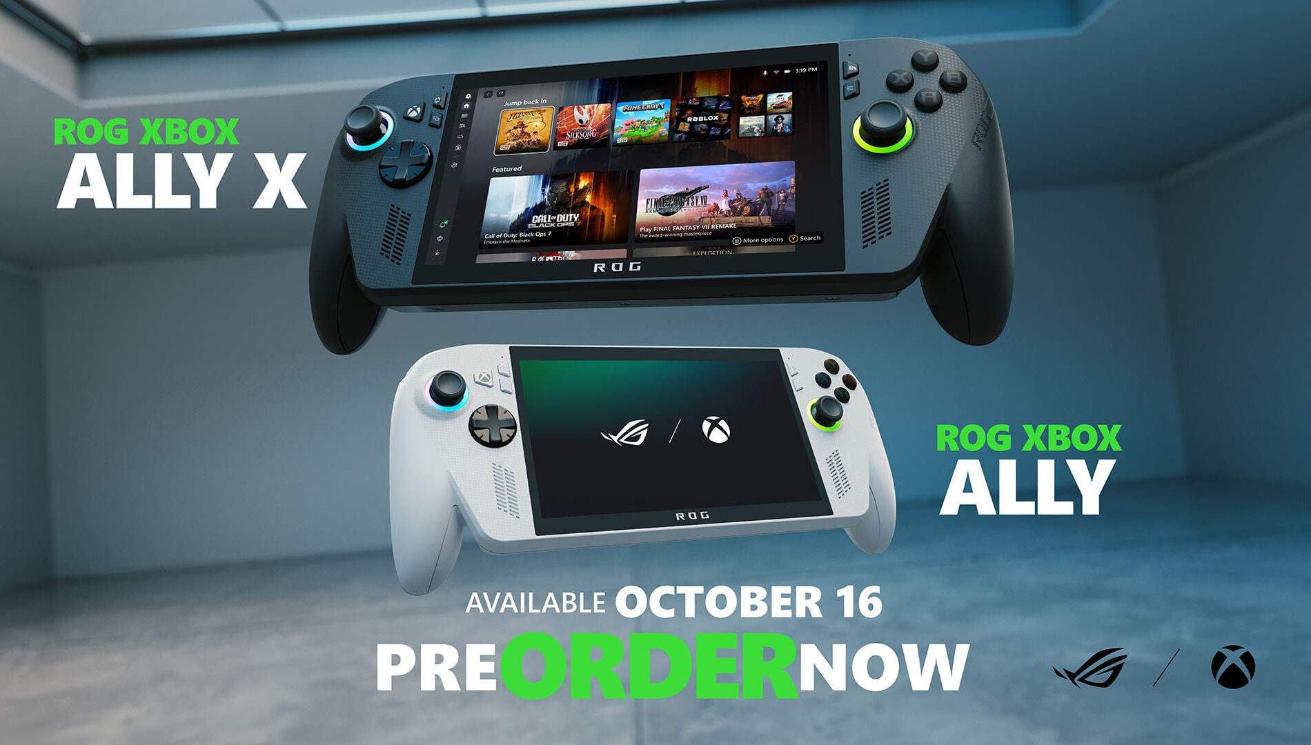 ROG Xbox Ally X and ROG Xbox Ally Hero Asset