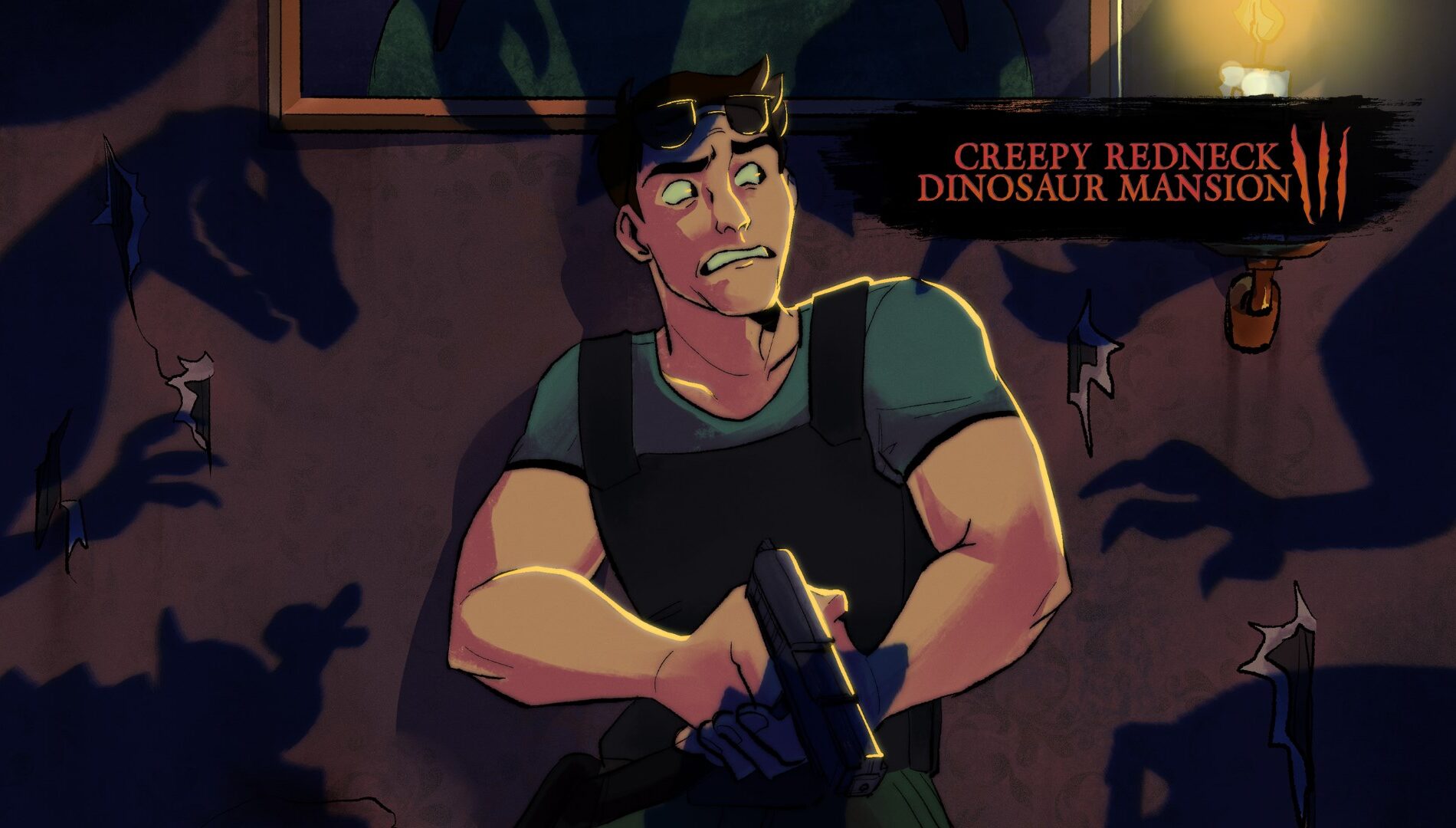 Creepy Redneck Dinosaur Mansion III Key Art Creepy Redneck Dinosaur Mansion III Key Art