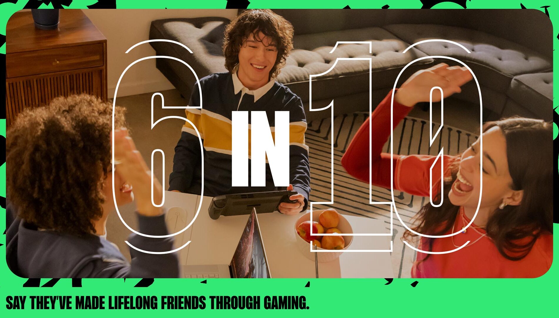 Culture of Play Infographic explaining that 6 in 10 respondents have made lifelong friends through gaming
