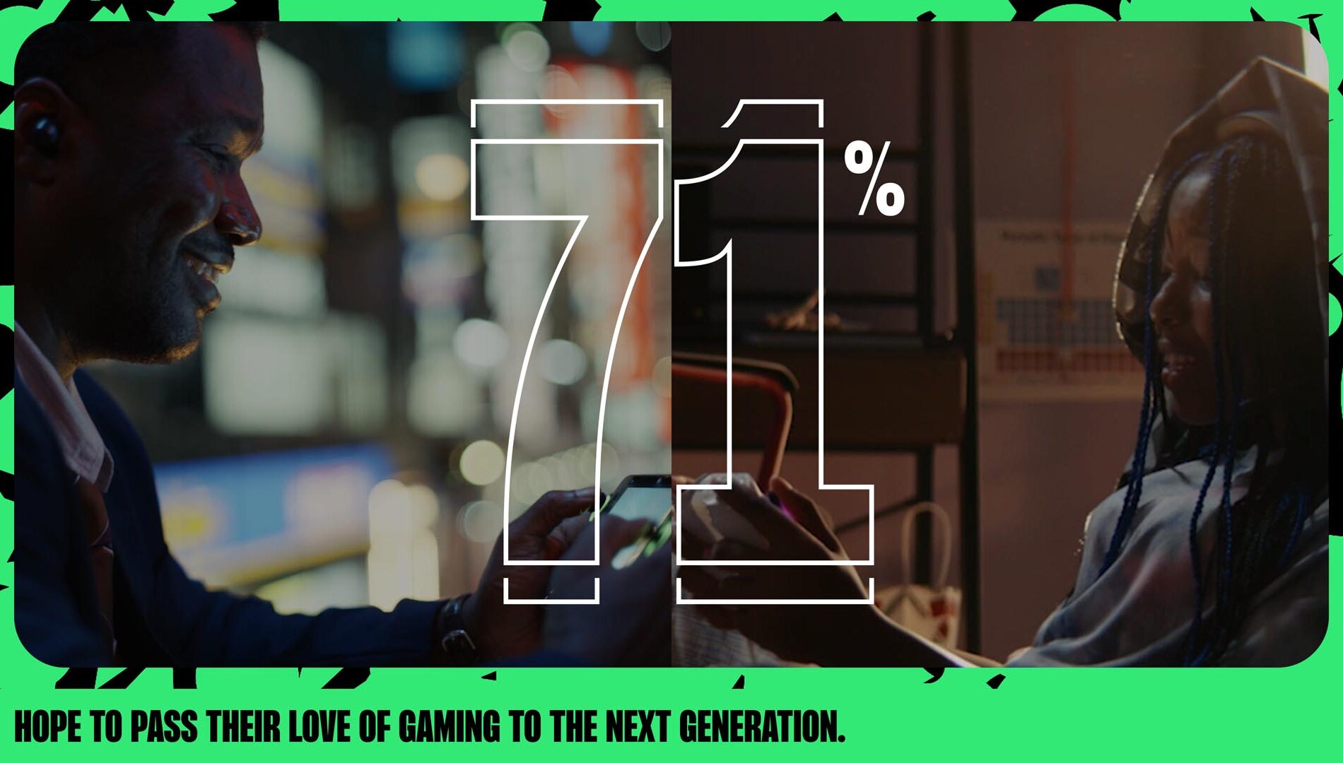 Culture of Play Infographic explaining that 71% of respondents want to pass their love of gaming to the next generation.