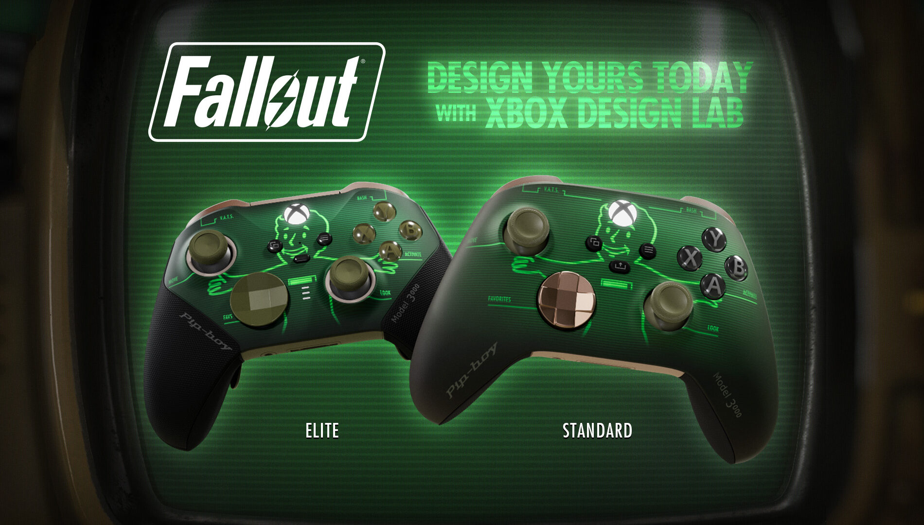 Xbox Design Lab Fallout Controllers Asset
