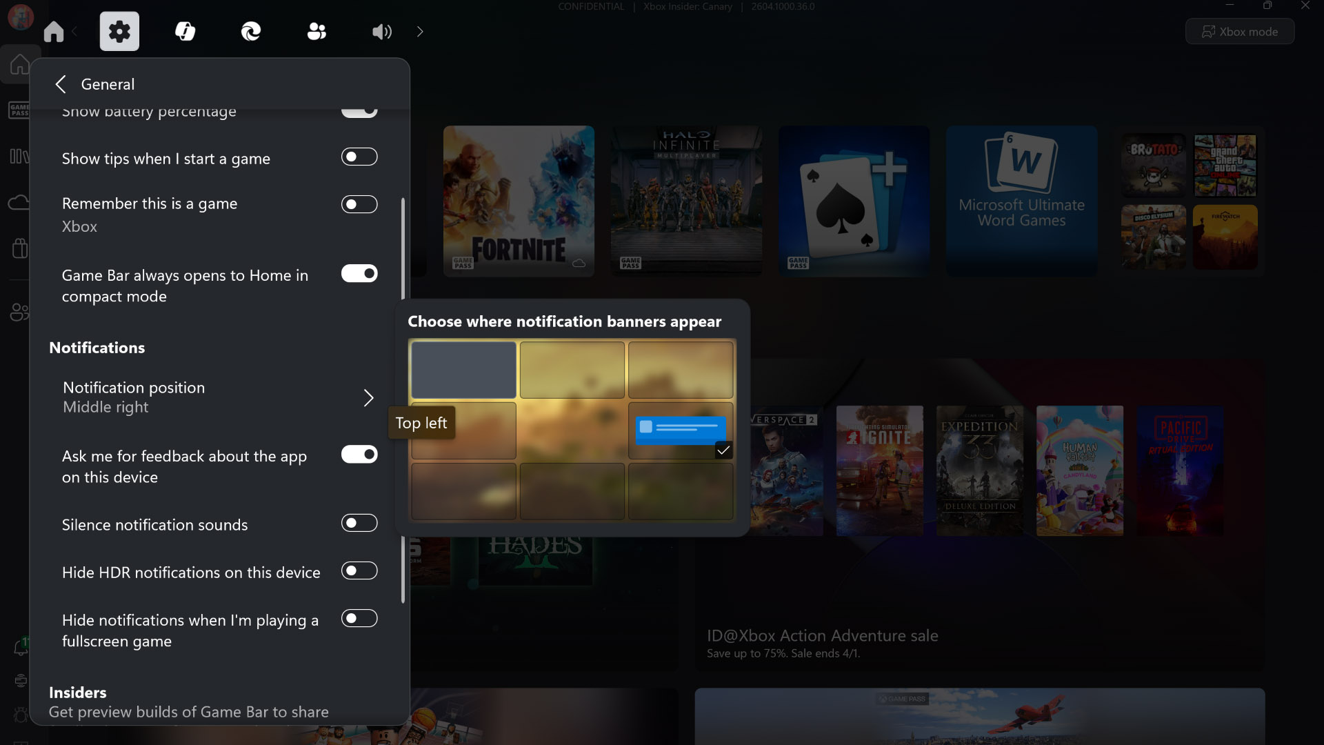 Reposition Notifications Asset