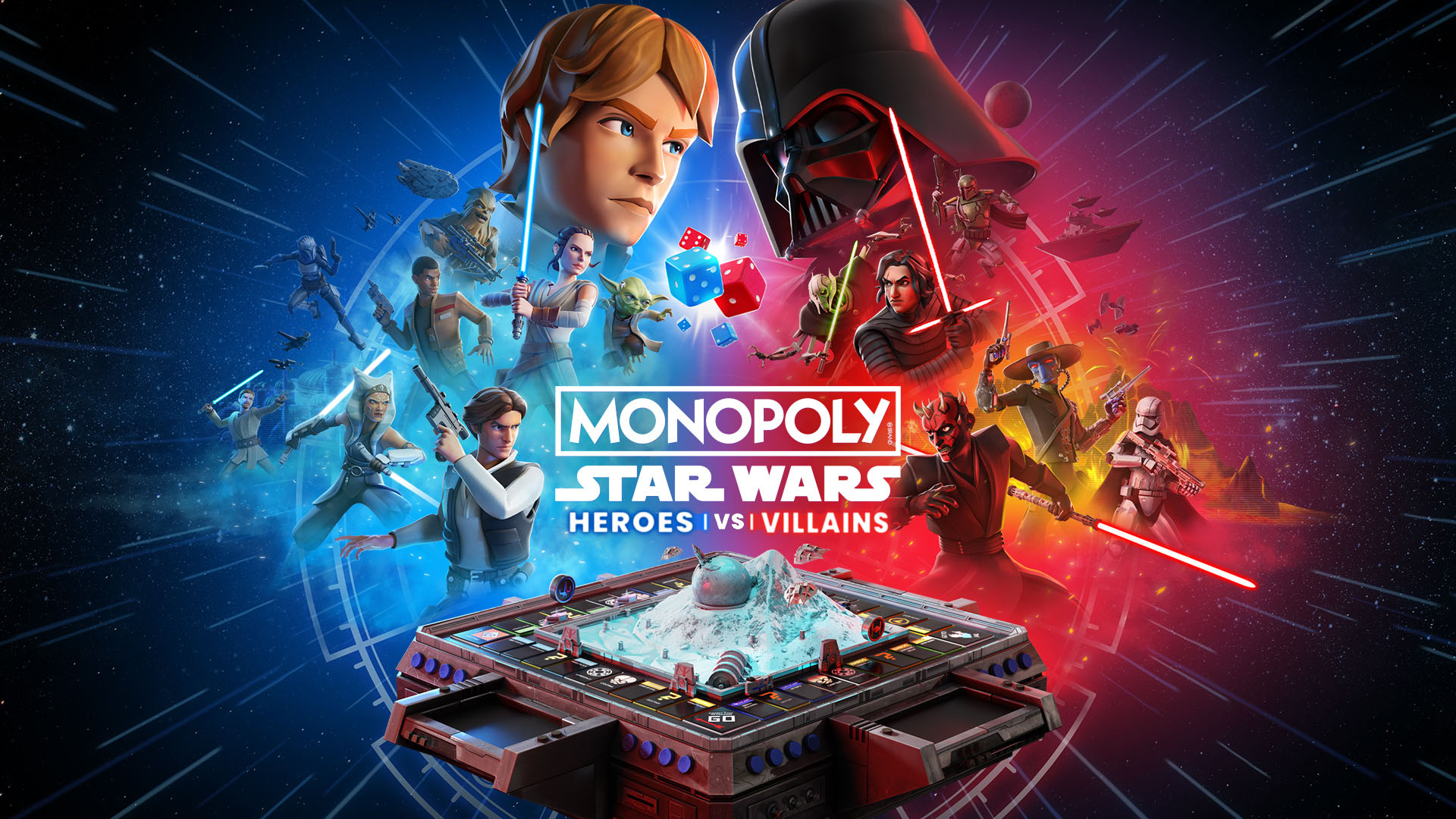 Monopoly: Star Wars Heroes vs. Villains key art