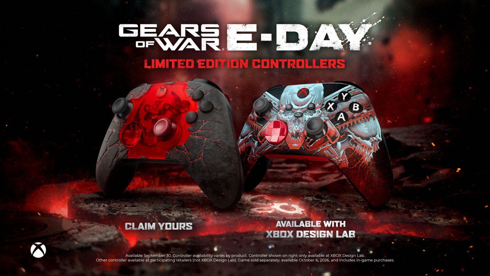 Gears of War E-Day XBOX controllers