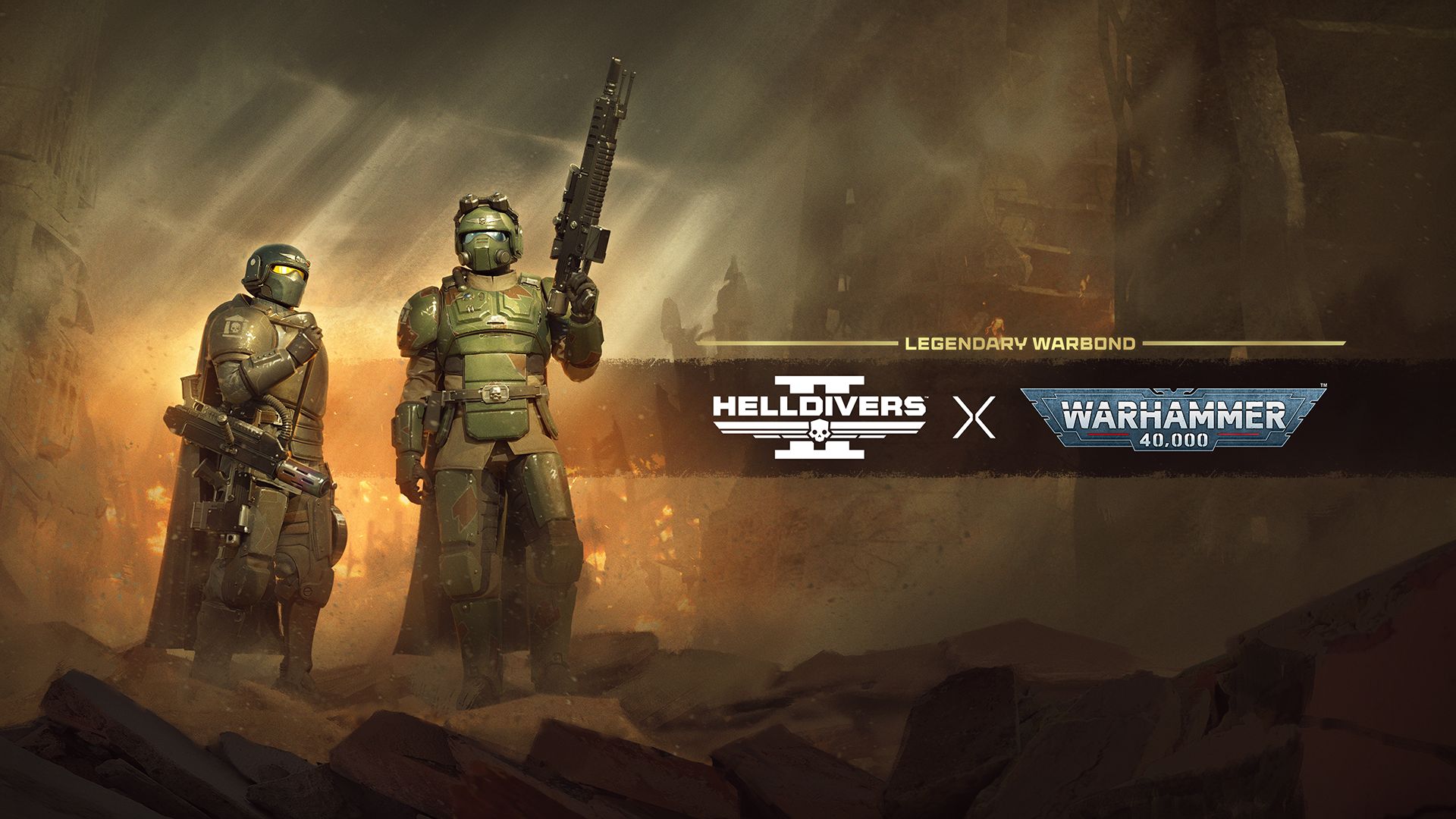 HELLDIVERS 2 x Warhammer 40,000 Legendary Warbond, Launching August 12 HELLDIVERS 2 x Warhammer 40,000 Legendary Warbond, Launching August 12
