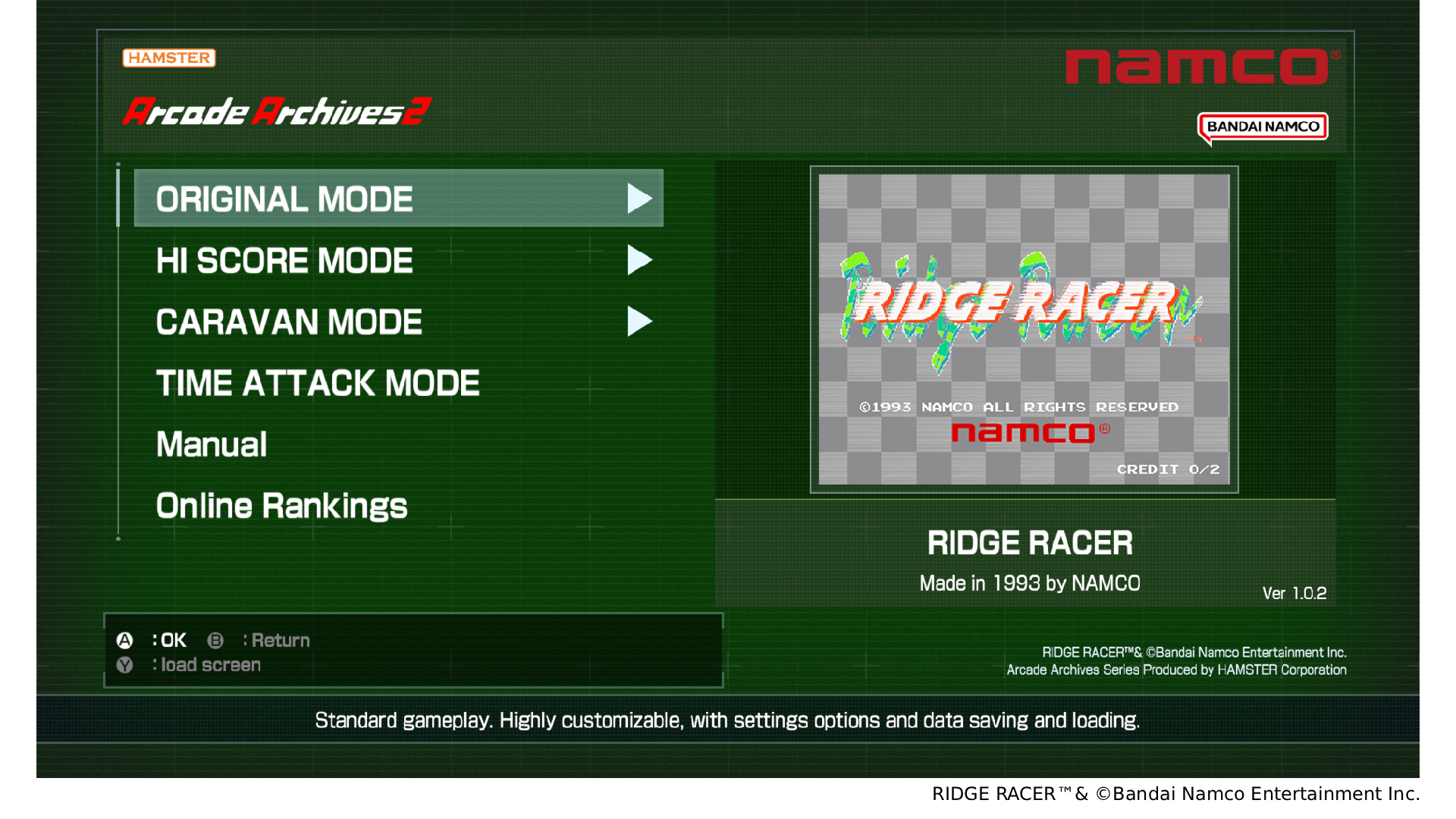 Arcade Archives 2 Ridge Racer screenshot