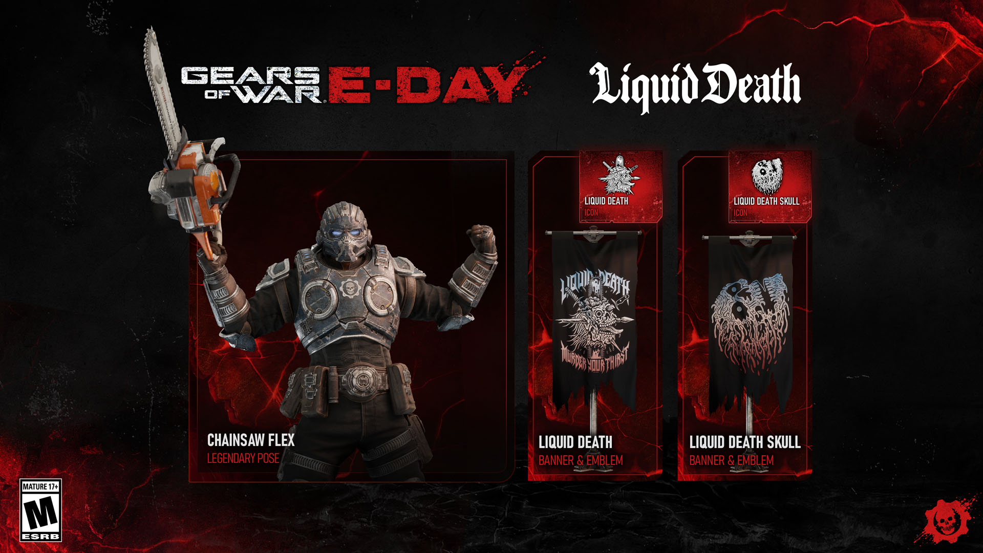 GoW x Liquid Death In-Game Items Image