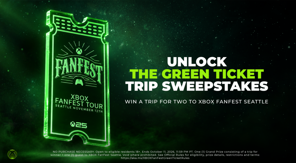 XBOX FanFest Seattle Green Ticket Sweepstakes Image