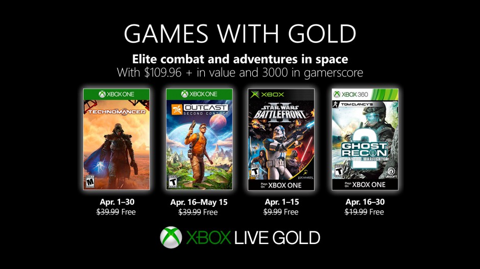 Games with Gold April 2019 Hero Image
