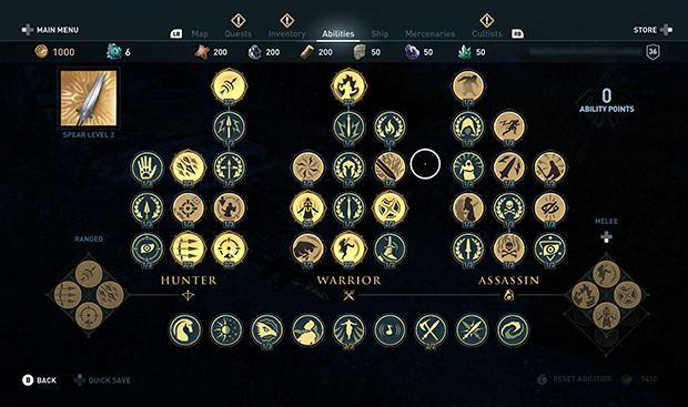 Assassin's Creed Odyssey Skill Tree