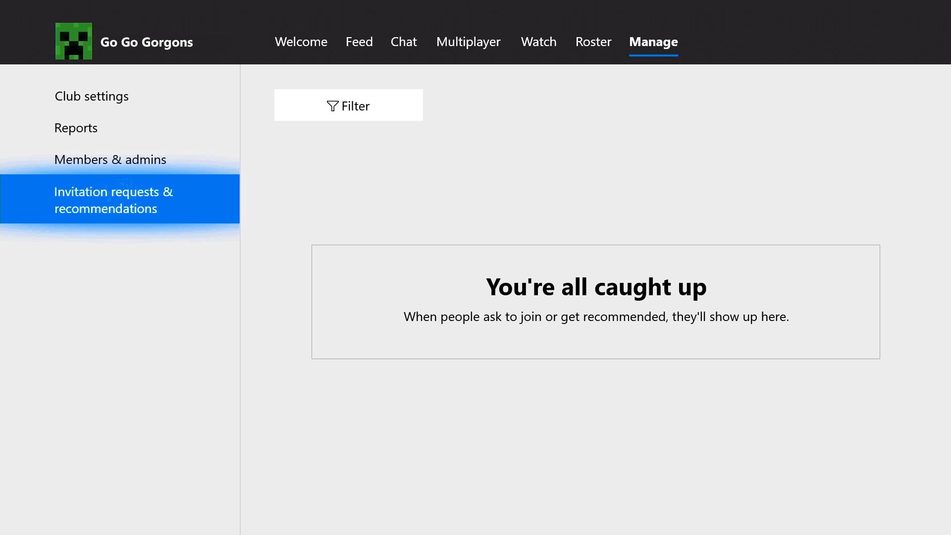 April Xbox Update_Club filters