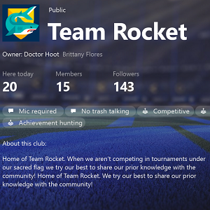 Clubs on Xbox Live