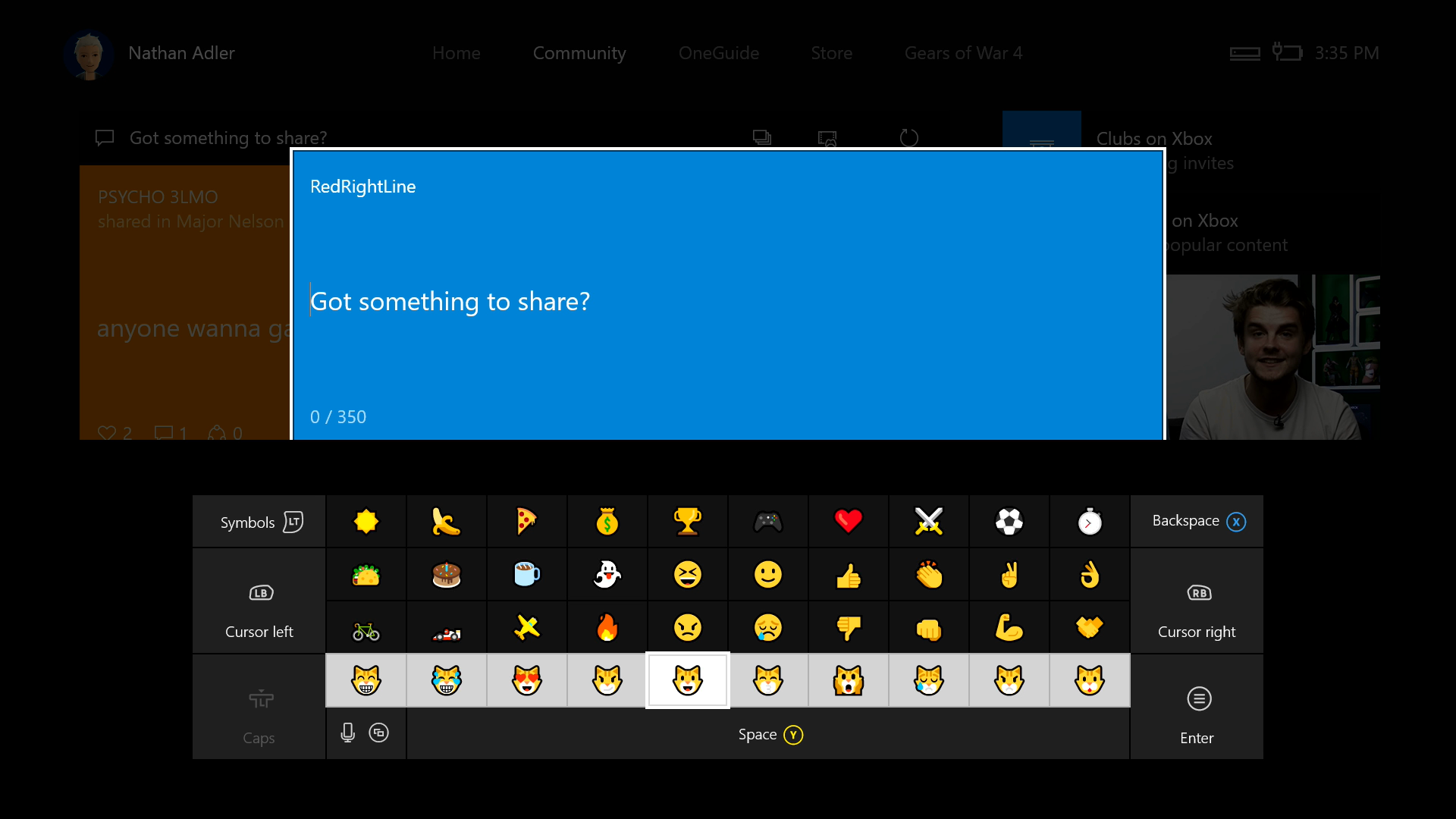 Emoji on Xbox One