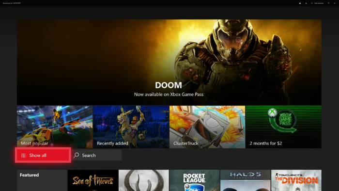 Game Pass Tab