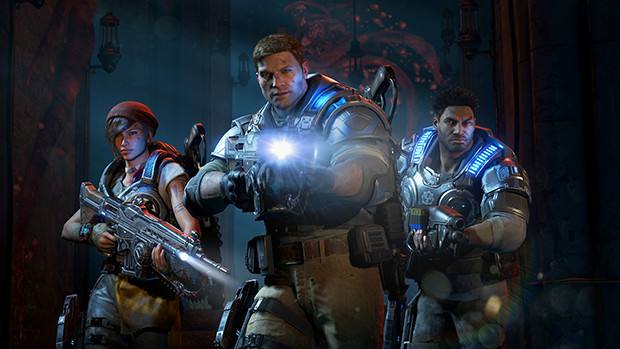 Gears of War 4 characters JD Kait and Del