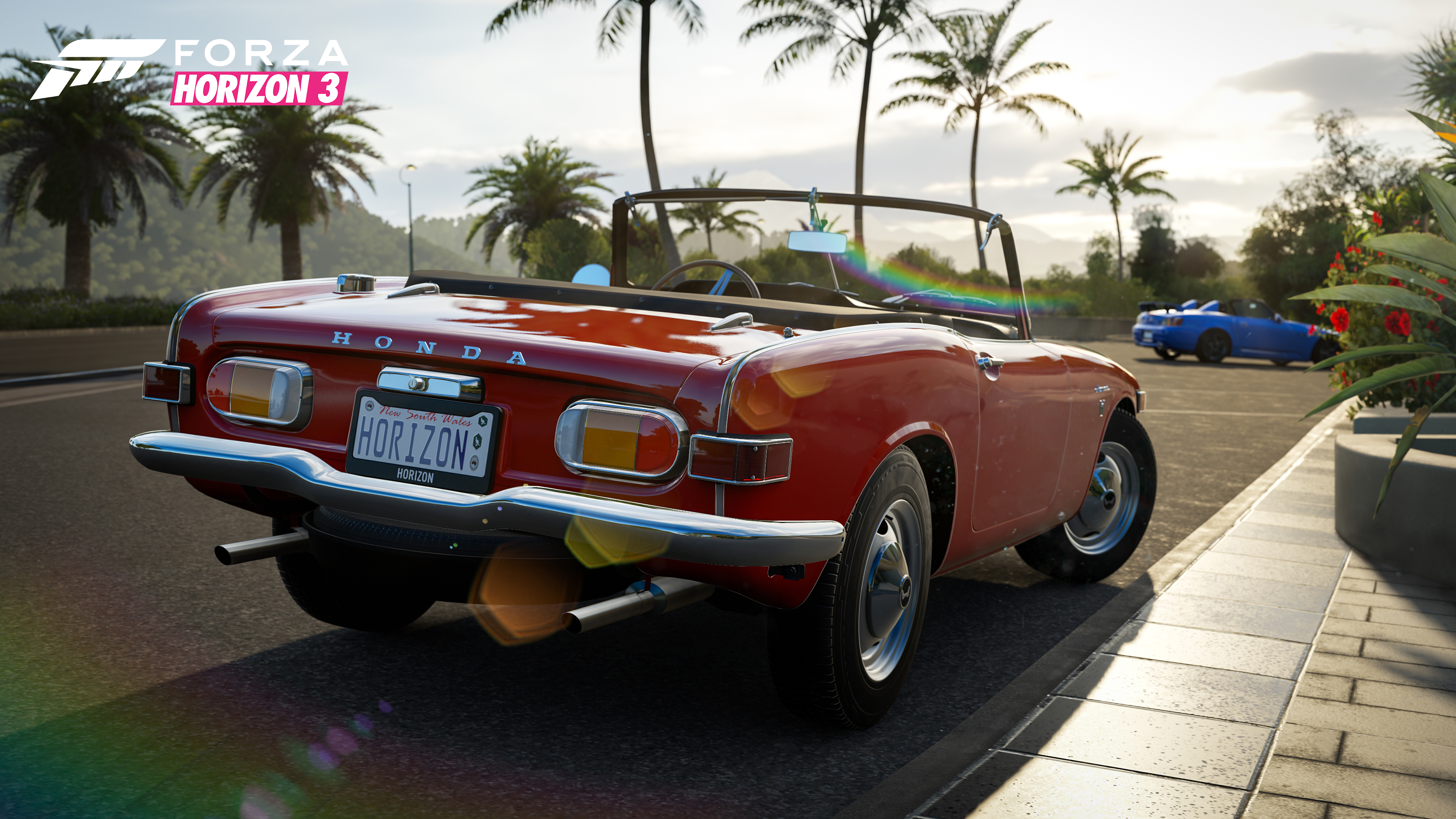 Red Honda S800 in "Forza Horizon 3."